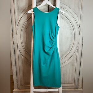Elegant Teal Sleeveless Dress